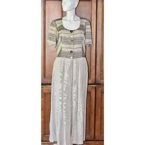 SPORTALM Austrian Beige Linen Midi Dress in Size 42/14